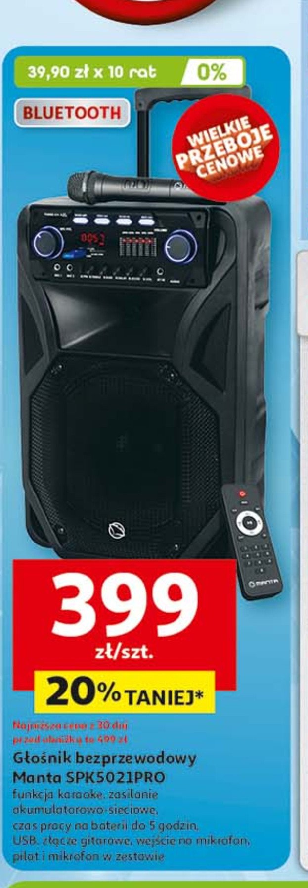 Głośnik spk5021 Manta promocja