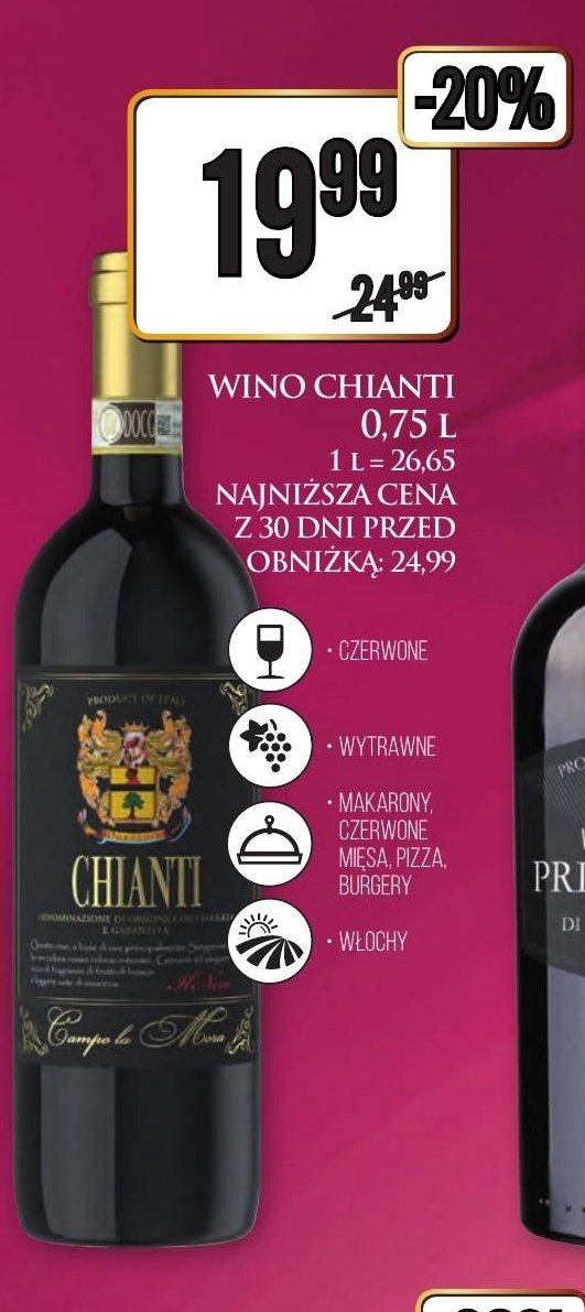Wino CHIANTI promocja