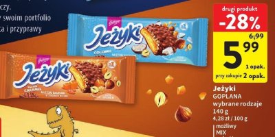 Batonik waflowy Jeżyki GOPLANA wybrane rodzaje promocja w Intermarche