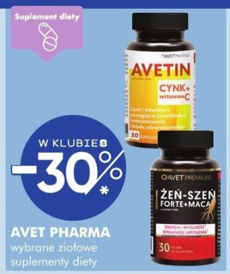 Avet Pharma wybrane ziołowe suplementy diety promocja w Super-Pharm