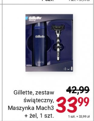Zestaw gillette mach3: maszynka + żel do golenia 200 ml Gillette zestaw promocja