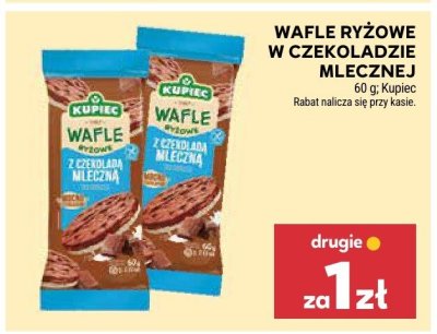 Wafle ryżowe w czekoladzie mlecznej Kupiec promocja w Stokrotka