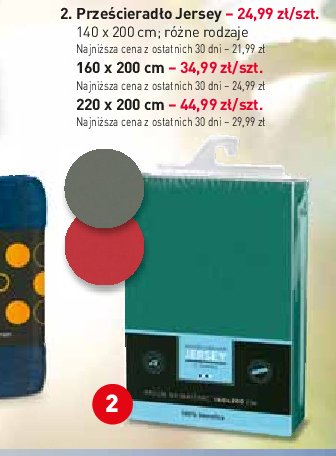 Prze艣cierad艂o jersey 220 x 200 cm promocja