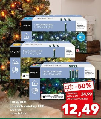Łańcuch świetlny LED 100 diod, różne kolory promocja w Kaufland