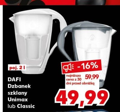 Dzbanek szklany Unimax lub Classic DAFI promocja w Kaufland