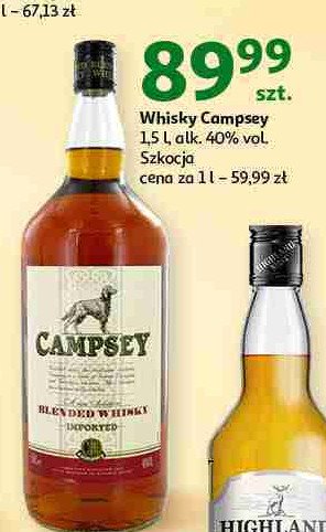 Whisky CAMPSEY BLENDED promocja