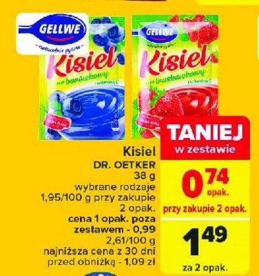 Kisiel truskawkowy Gellwe promocja