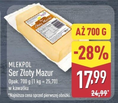 Ser Złoty Mazur  promocja w Aldi