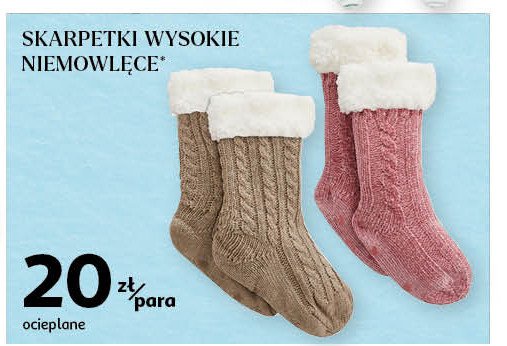 Skarpetki niemowlęce wysokie Auchan inextenso promocja w Auchan