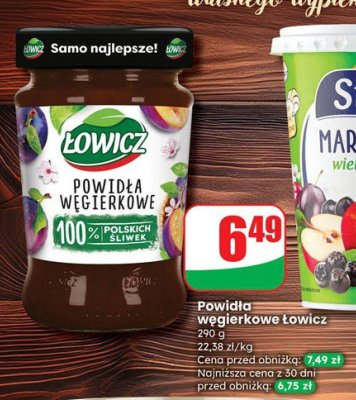 Powidła węgierkowe Łowicz promocja w Dino
