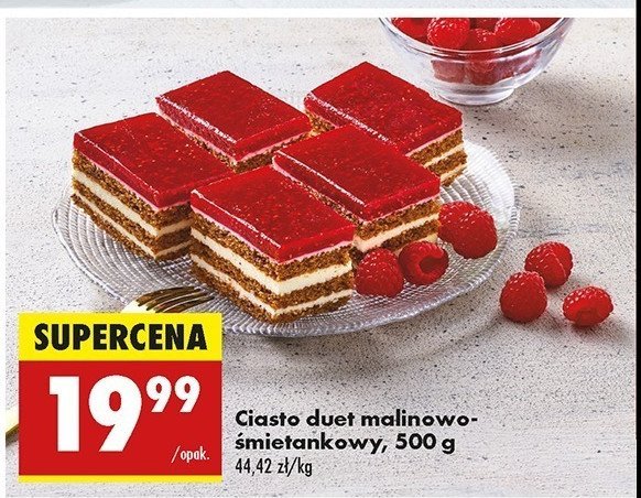 Ciasto duet malinowo-艣mietankowy promocja