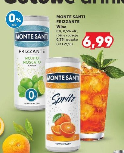 Wino Monte santi frizzante mojito promocja w Kaufland