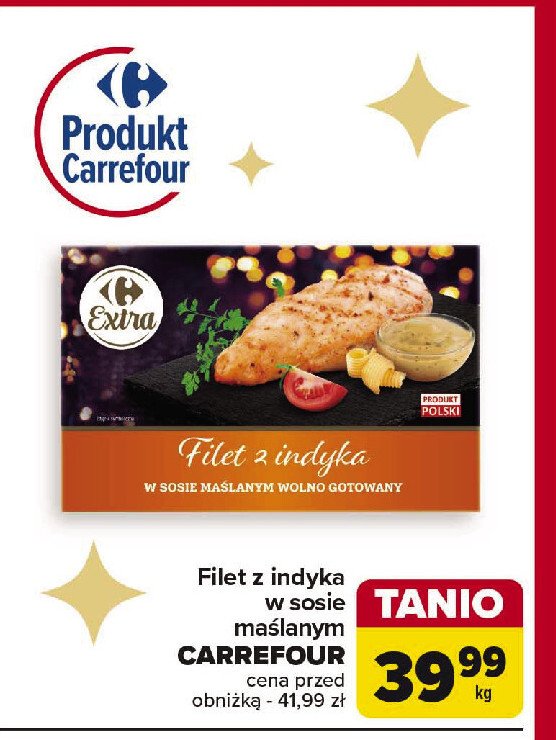 Filet z indyka w sosie maślanym Carrefour extra promocja