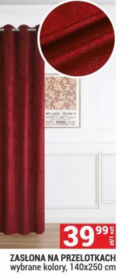 Zasłona na przelotach, wybrane kolory, 140x250 cm promocja w Merkury Market