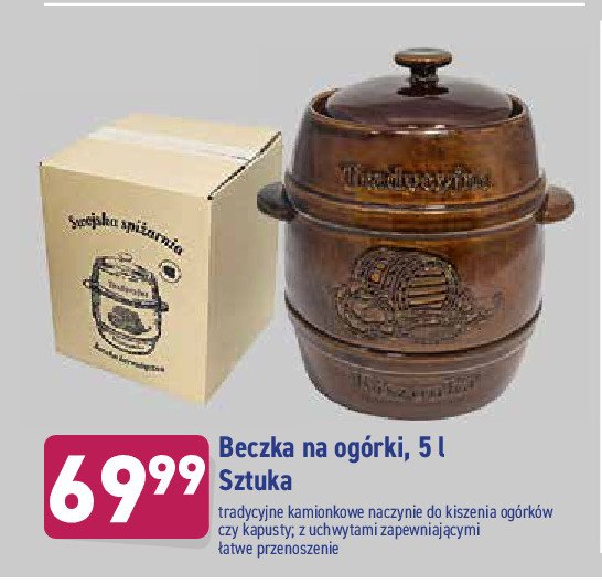 Beczka do kiszenia kapusty lub og贸rk贸w 65 l promocja