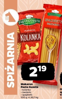 Makaron Pasta Gussta świderki promocja w Netto