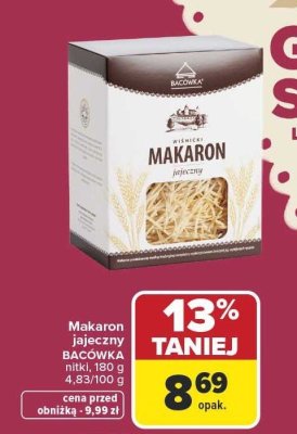 Makaron jajeczny nitki 180 g Bacówka promocja w Carrefour Market