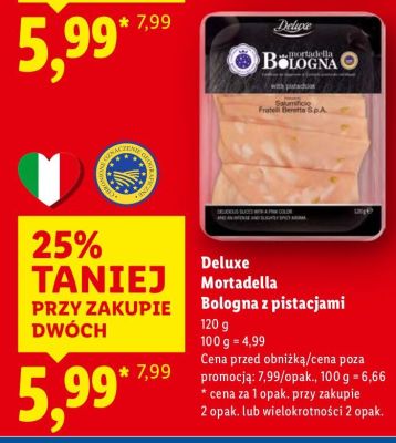 Mortadella Bologna z pistacjami Deluxe promocja w Lidl