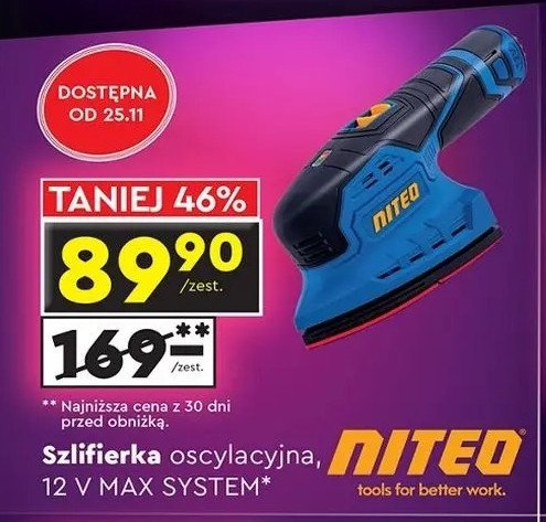 Szlifierka oscylacyjna Niteo tools promocja w Biedronka