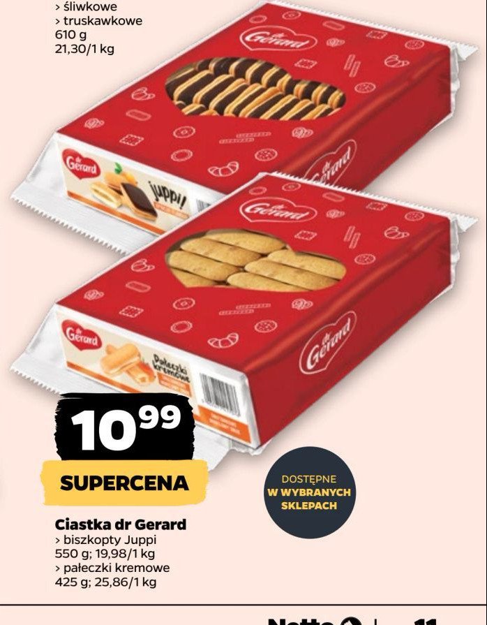 Pałeczki kremowe śmietanka & morela Dr gerard promocja w Netto