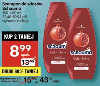 Szampon do włosów Schauma 150-400 ml promocja w Delikatesy Centrum