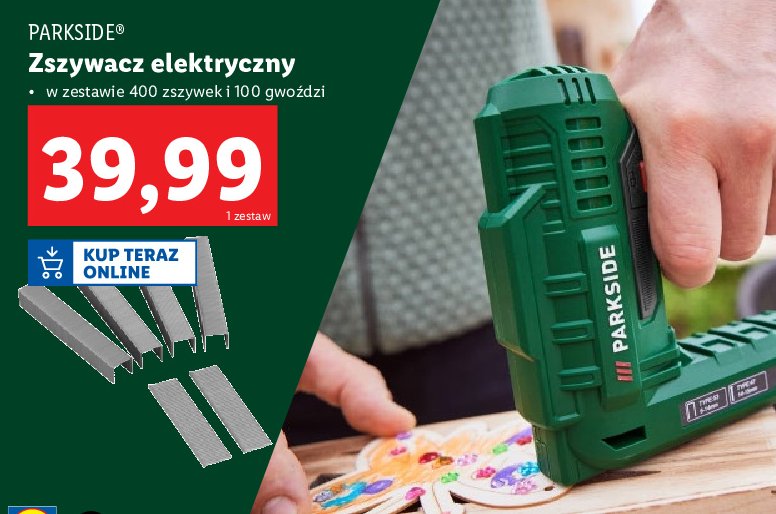 Zszywacz elektryczny Parkside promocja w Lidl