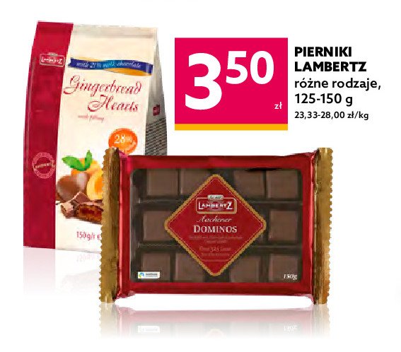 Pierniki nadziewane w czekoladzie ciemnej Lambertz promocja