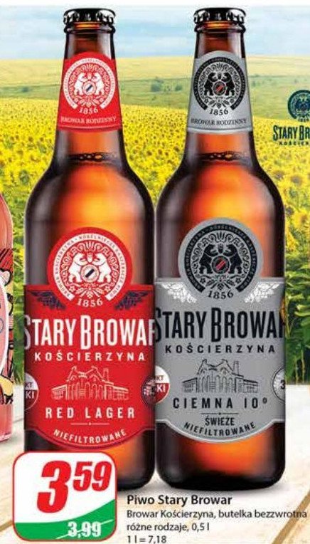 Piwo Stary browar kościerzyna red lager promocja