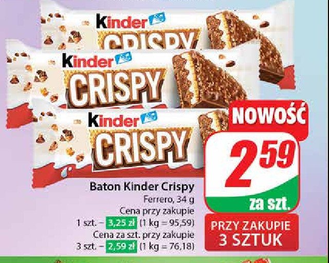 Baton Kinder crispy promocja