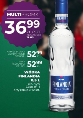 Wódka Finlandia 0,5 l promocja w Duży Ben