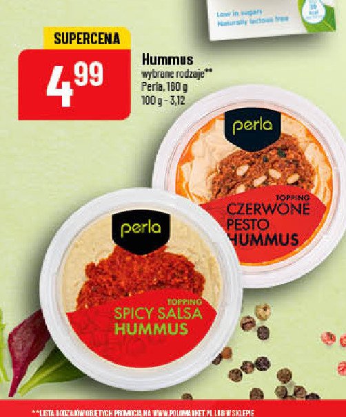 Hummus czerwone pesto Perla promocja
