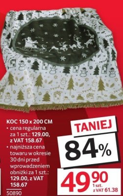 Koc 150x200 cm promocja w Selgros