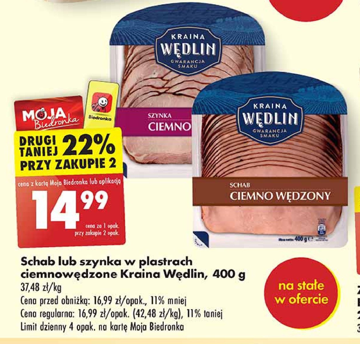 Schab ciemnowędzony Kraina wędlin promocja