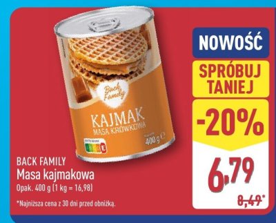 Masa kajmakowa  promocja w Aldi