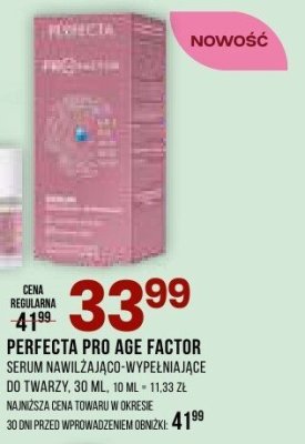 Serum nawilżająco wypełniające Perfecta Pro Age Factor do twarzy, 30 ml promocja w Drogerie Natura