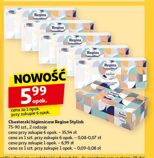 Chusteczki higieniczne Regina promocja w Auchan