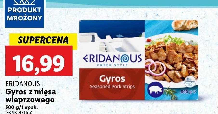 Mięso wieprzowe w stylu gyros Eridanous promocja