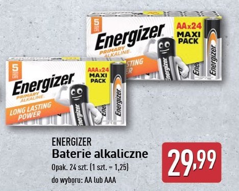 Baterie alkaiczne lr03 Energizer promocja w Aldi