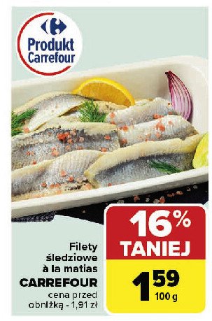 Filety śledziowe a'la matjas Carrefour promocja w Carrefour Market