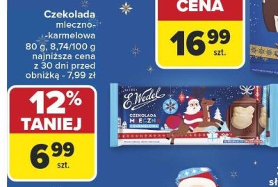Czekolada mleczno-karmелowa E.Wedel promocja w Carrefour