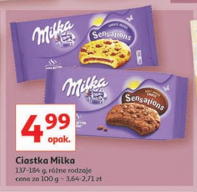 Ciastka kakaowe Milka sensations promocja