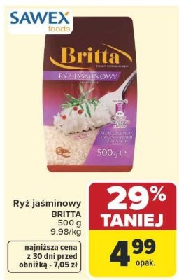 Ryż jaśminowy 500 g Britta promocja w Carrefour