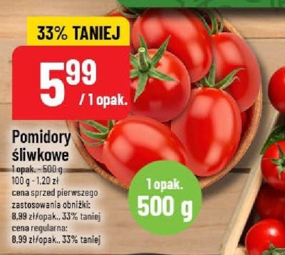 Pomidory śliwkowe promocja w POLOmarket