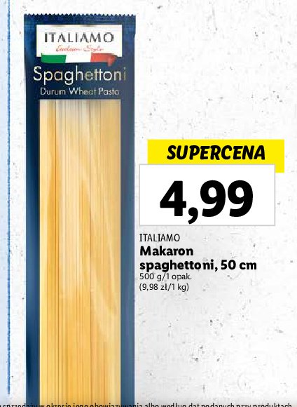 Spaghetti 50 cm Italiamo promocja