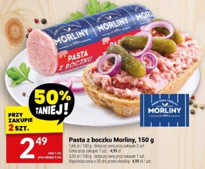 Pasta z boczku Morliny, 150 g promocja w Twój Market