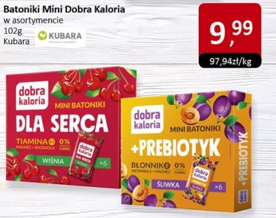 Batoniki Mini Dobra Kaloria w asortymencie Kubara promocja w Market Point