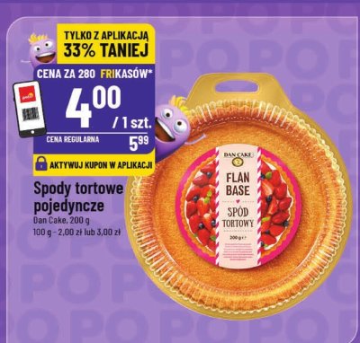 Spody tortowe pojedyncze Flan Base promocja w POLOmarket