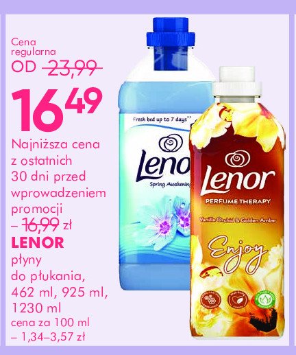 Płyn do płukania enjoy Lenor promocja