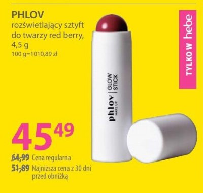 Rozświetlający sztyft do twarzy PHLOV red berry promocja w Hebe