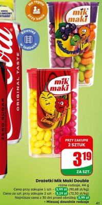Drażetki Mik Maki Double różne rodzaje promocja w Dino